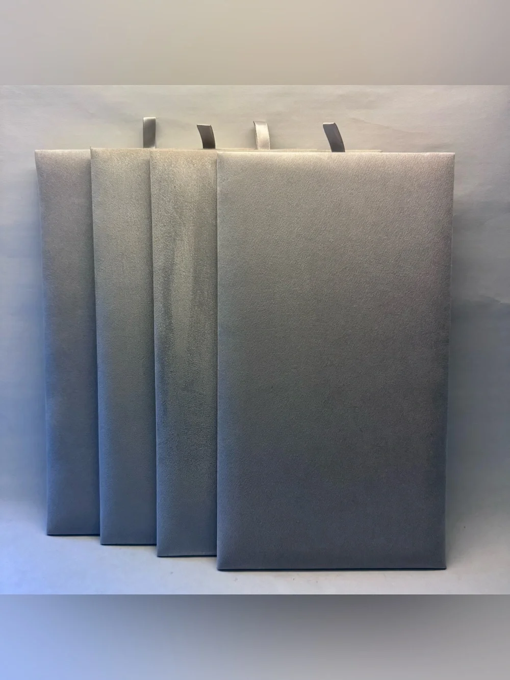 4 Grey Gray Faux Suede Flat Counter Pad Jewelry Display Photography 12 x 6.75